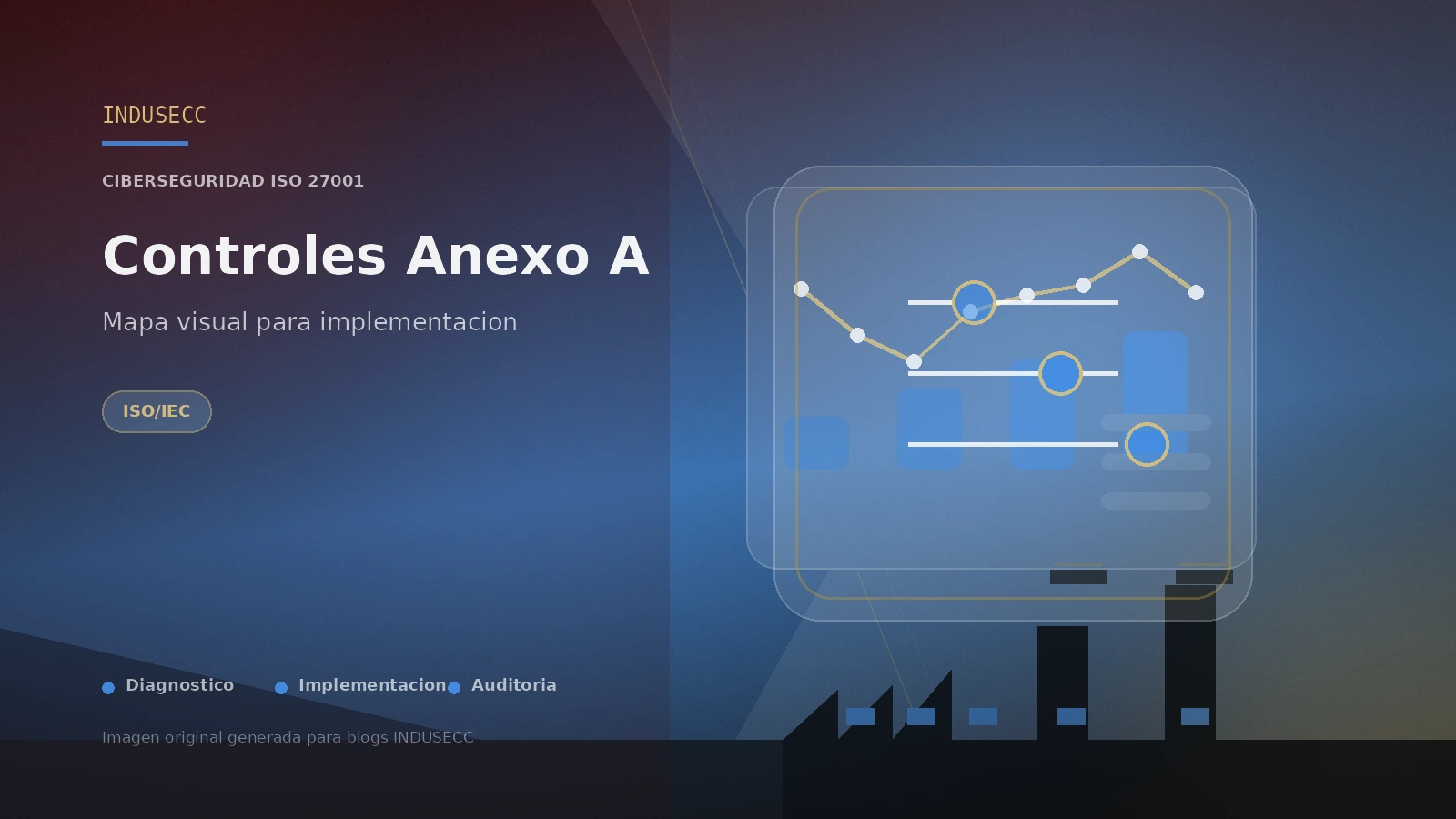 Mapa visual de controles del Anexo A de ISO/IEC 27001:2022